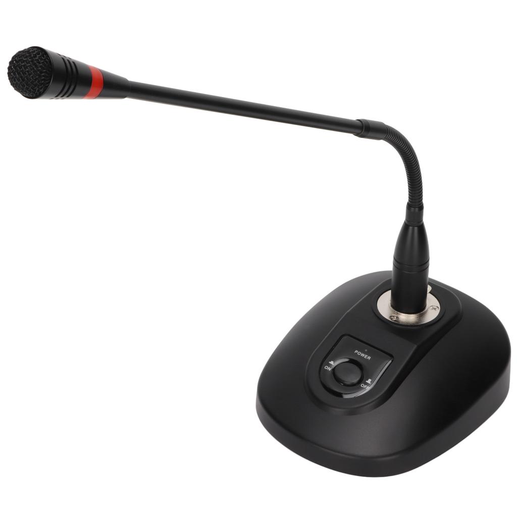 Gooseneck Wired Microphone Adjustable Desk Microphone with XLR To 6.35mm Cable for Conference