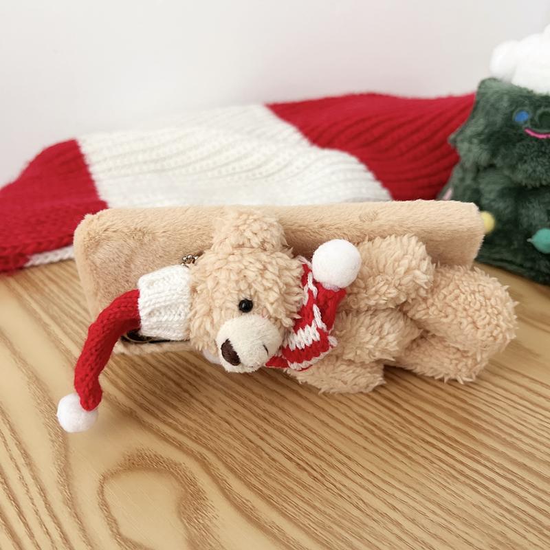 Simpatica Custodia Peluche Calze Albero di Natale per iphone 15 14 13 Pro Max 12 11 X XS XR /Samsung S23 S22 Ultra A13 A23 A33 A53 A12 A32 A52 A14/Redmi Note11 11S