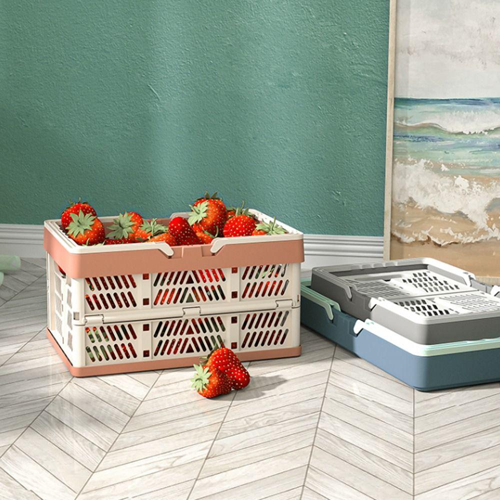 Stackable Folding Storage Basket Thickened Collapsible Storage Crate  Camping