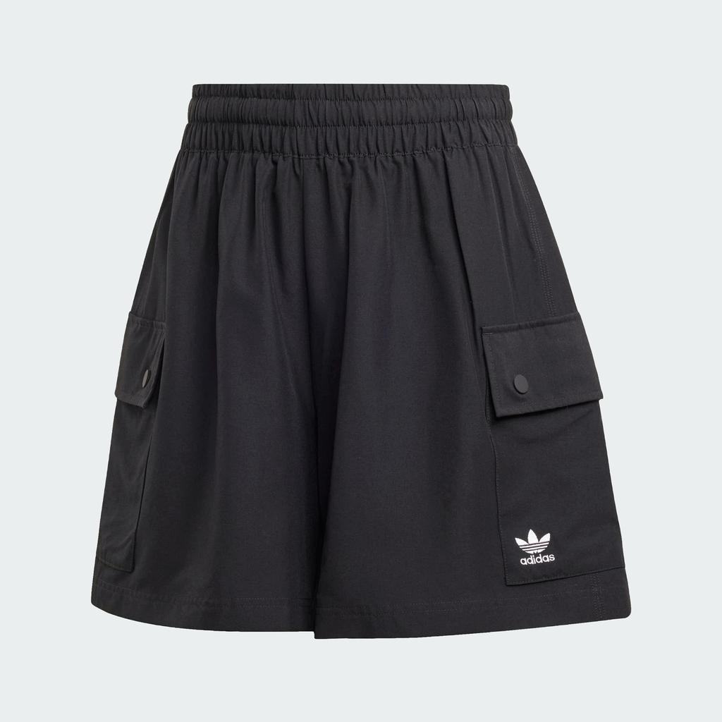 Adidas Women's Essentials Woven High Waist Cargo Shorts Black