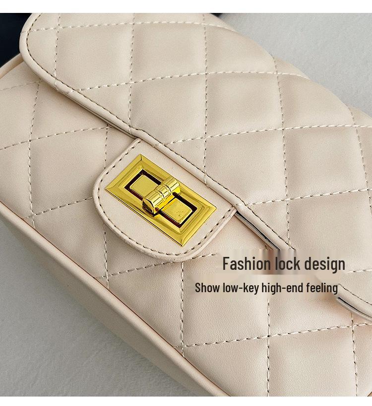 2025 Summer Mini Korean Chain Bag: Women's Quilted Embroidery Crossbody with Fragrant Style