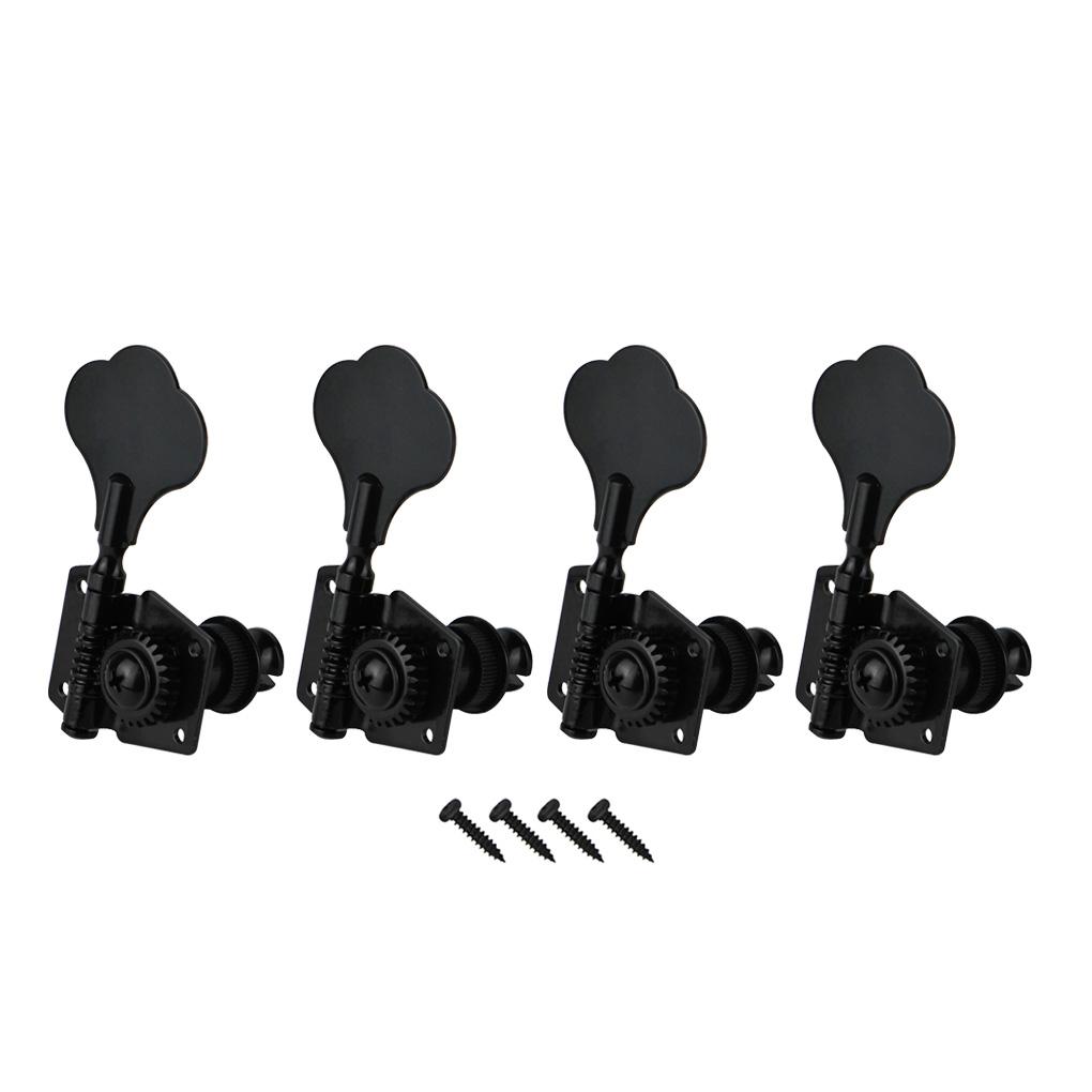 FLEOR 4pcs Vintage Open Gear Bass Tuning Keys Pegs Machine Head Tuner Fit FD 4 Strings Bass Guitar