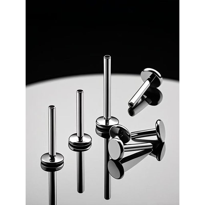 

Base Internal Thread Lip Nail Rod Accessories Titanium Alloy Ear Studs Base Nose Nail Anti-Allergy Medical Beauty Grade Flat F136 Threaded Rod thick 1 * long 4mm tooth 0.9
