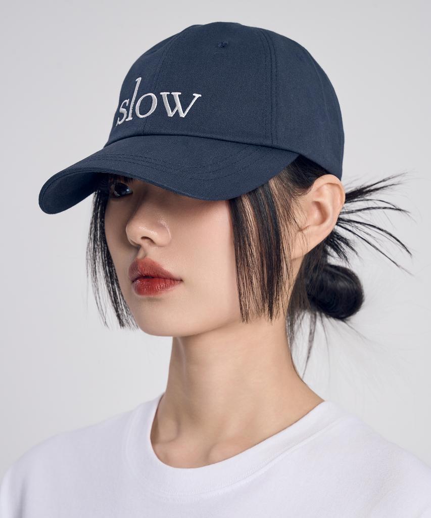 SLOW RECORD HOUSE Slow Cotton Ball Cap_Navy