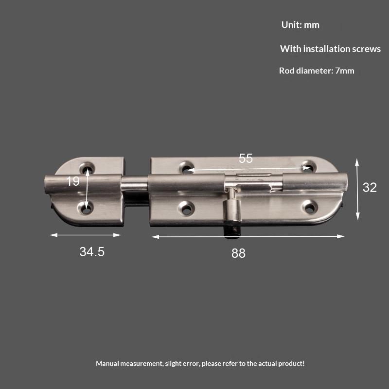Stainless Steel Heavy Duty Door Security Lock Buckle Thickened Anti-Pry Window Latch for Childproofing Home Bedroom Window Door