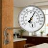 Classical Design Silver Brushed Plate 100mm Temperature Humidness Gauge Copper Glass for Modern Office Home Decoration