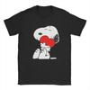 Vintage Snoopys with Heart TShirt for Unisex Crewneck Pure Cotton T Shirts Short Sleeve Tees Summer Clothes