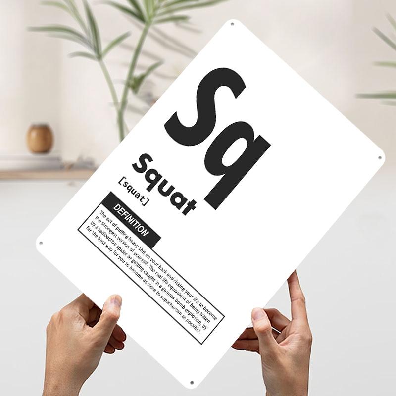 

Squat Element Tinplate Poster Customized Wall Art Vintage Retro Metal Signs for Decoration Living Room Decor Men Coffee Bar Home 20x30cm（7.8x11.8inch）