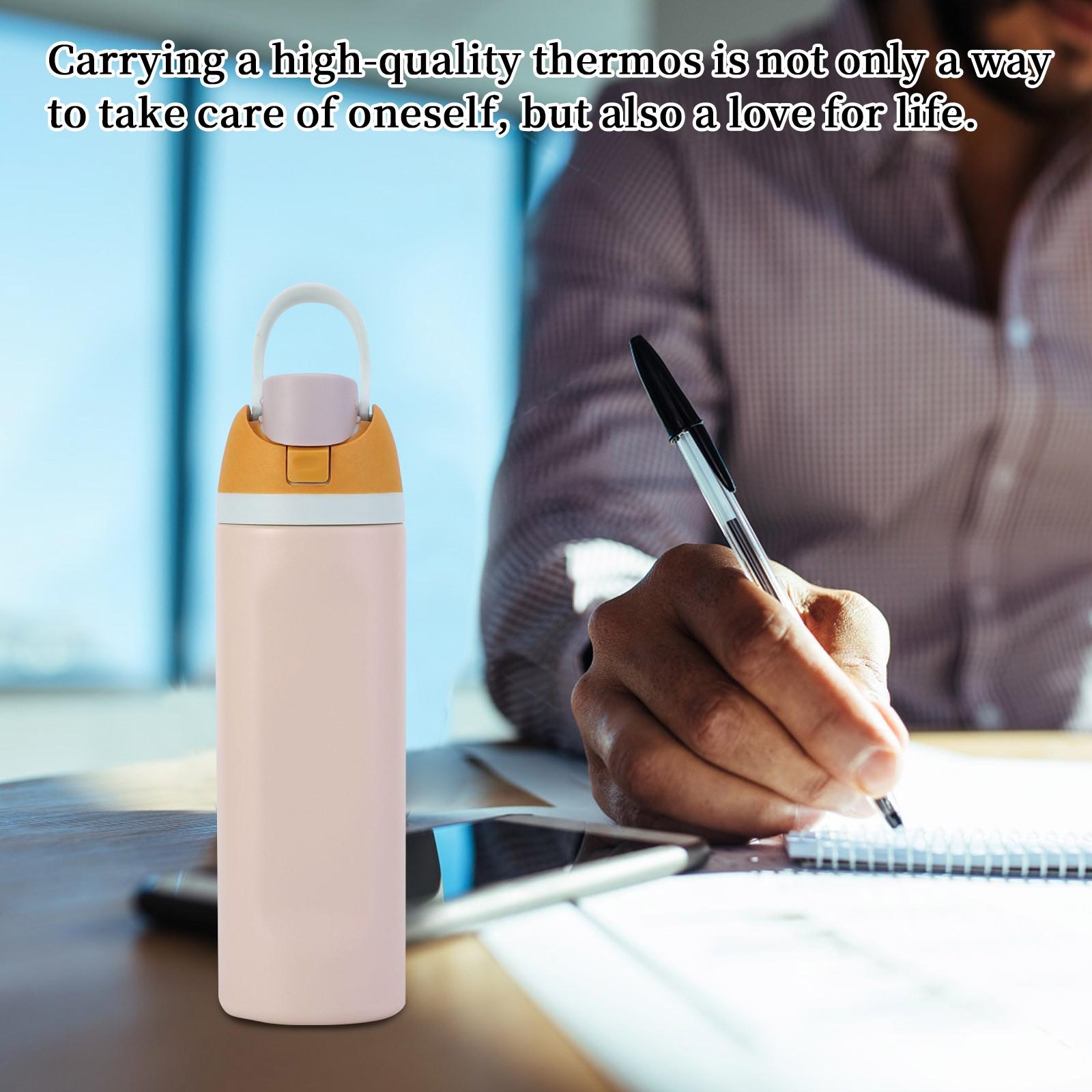 

Double Lid Stainless Steel Insulated Cup For Men And Women Outdoor Sports Water Cup With High Appearance And Rope Lifting Bouncing Cup One Size