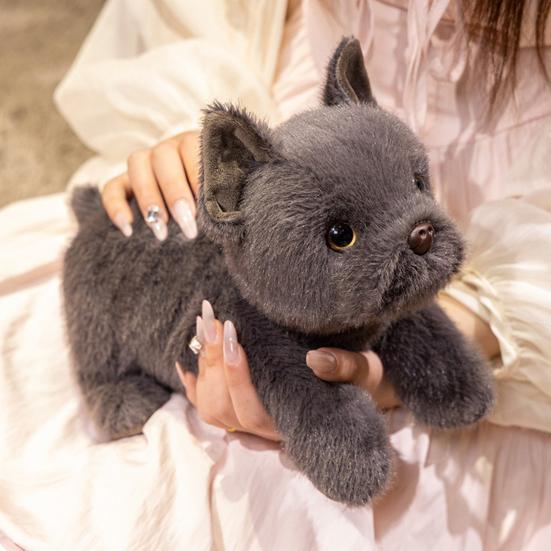 

Очаровательная плюшевая игрушка бульдог 30 см, супер мягкая игрушка, которую можно обнимать, реалистичный стоячий плюшевый компаньон