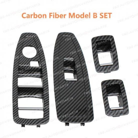 4pcs Carbon Fiber Interior Door Window Button Panel For BMW 430i 440i 2012-2018