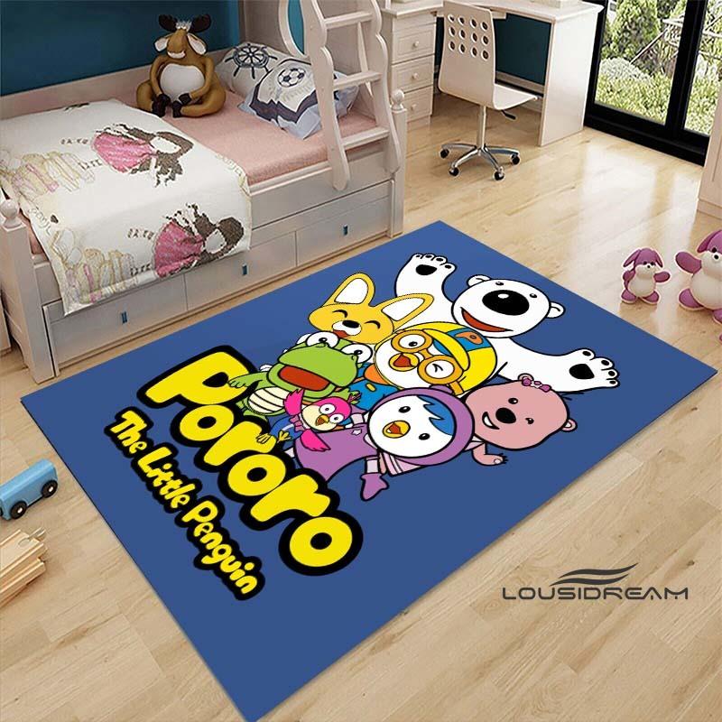 2026 Tappeti con Motivo a Forma di Pesce Carino P-Pororo-Park 15 Misure Tappetino per Pavimento Soggiorno Camera da Letto Comodino Tappeto Area Tappeto per Giochi Camera dei Bambini Decorazione per la Casa