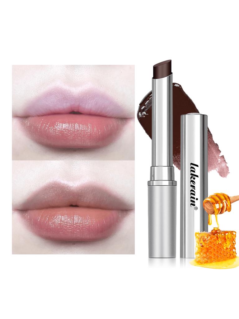 1pc Deep Honey Color Lipstick. Reduces Lip Lines, Prevents Peeling And Cracking. Moisturizing And No