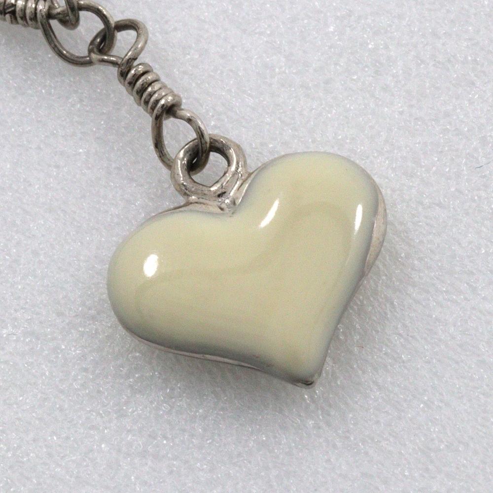 LOUIS VUITTON Bracelet Sweet Monogram Bracelet M65476 Silver / white metallic 9.7g Women Used