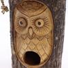 Tree Trunk Face – Bird House – Wise Owl