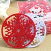 1pcs Cup Mat Merry Christmas Decorations Snowflakes Cup Mat Non-woven Fabric Dinner Party Dish Tray Home Table Decoration