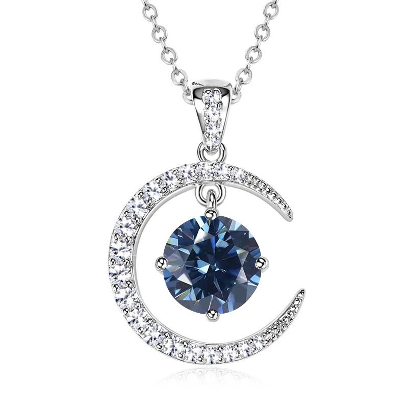 Sterling Silver Moissanite Necklace for Women High-end Design Pendant Niche Smart Clavicle Chain Female Fine Jewelry