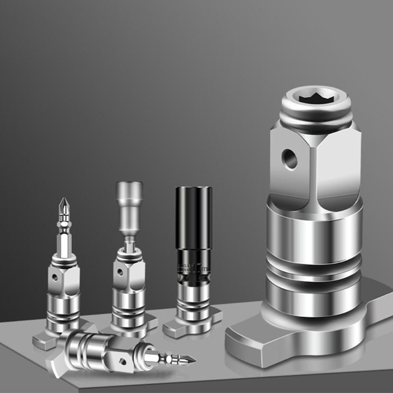 Elektrischer Schraubenschlüssel Adapter Zufuhr Steckschlüssel Bohrer T-förmiger Steckschlüssel Vierkantwelle Doppelfunktionale Vierkantwelle