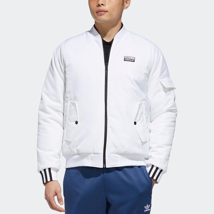 Adidas Originals Trefoil Reversible Bomber Jacket Men Jackets White FT6896