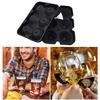 Ice Cube Trays Release Silicone Diamond Shaped 6 Grids Ice Trays with Spill-Resistant Removable Lid Stackable DIY Home Ice Cube Molds with Small Funn