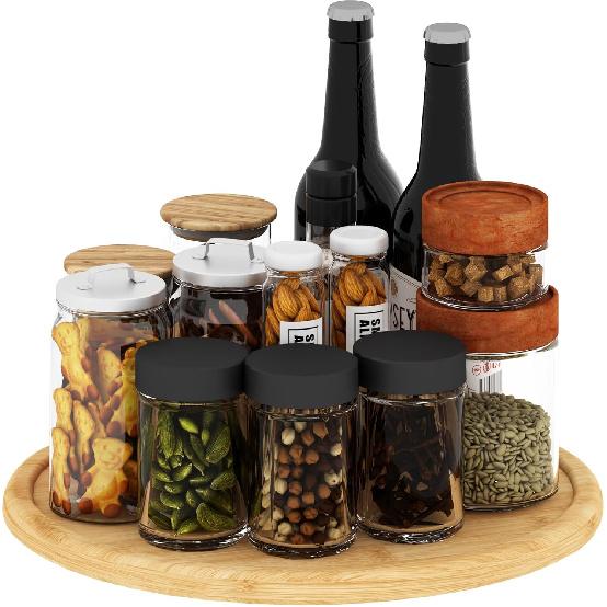 10 Inch Lazy Sn Organizer Kitchen Turntable for Cabinet Pantry, Bathroom Makeup Vanity Countertop, Kitchen, Fridge, Spice Rack