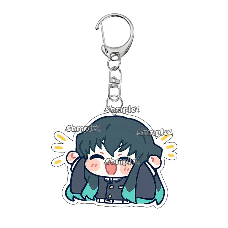 Cartoon Tsuyuri Kanawo Shinobu Excitement Fashion Anime Characters Acrylic Keychain Decor Charm Ornaments Car Key Ring Gifts Toy