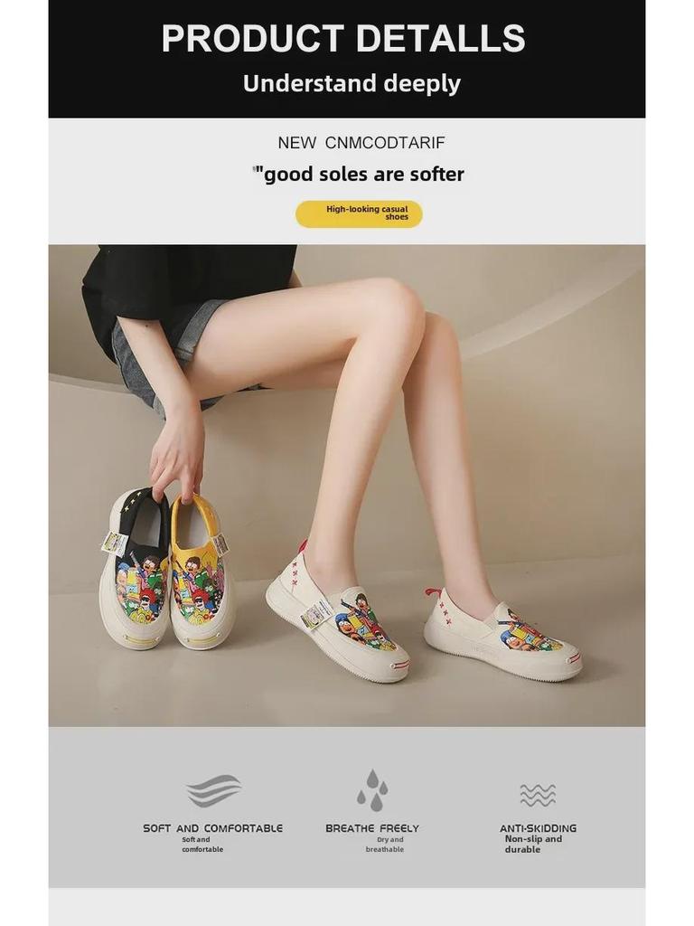 2024 Women's Korean Style Slip-On Canvas Flats - Casual Fashion
