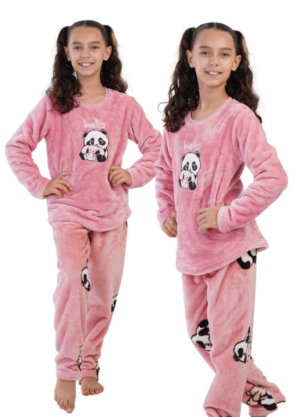Mädchen-Pyjama Plüsch Dick Vienetta 158 13/14 Jahre Winter Warm Soft pink