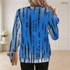 Women Plus Size Round Neck Long Sleeve Tie Dye Printed Pullover Sweatshirt