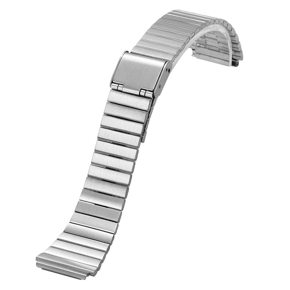 Vintage Metall Uhrenarmband für Casio SGW400 F91W F84 F105/108/A158/168 AE1200/1300 Hohe Qualität 18mm Edelstahl Armband