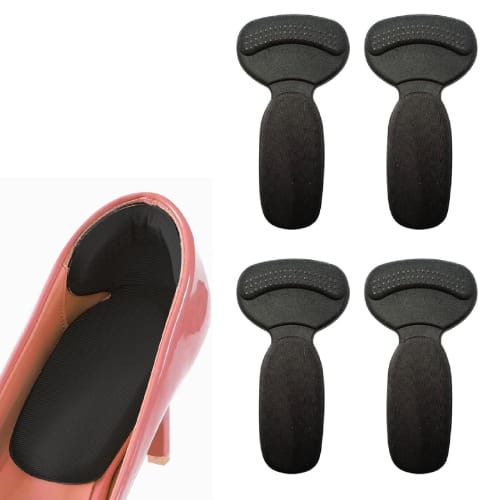 SensaBliss Heel Pads, Set of 2, T-Shaped, Anti-Slip Heel Pads for Shoes, Prevents Slip-Off, Adjustable Size, Cuttable to Fit, Fits Most Shoes, Anti-Sl