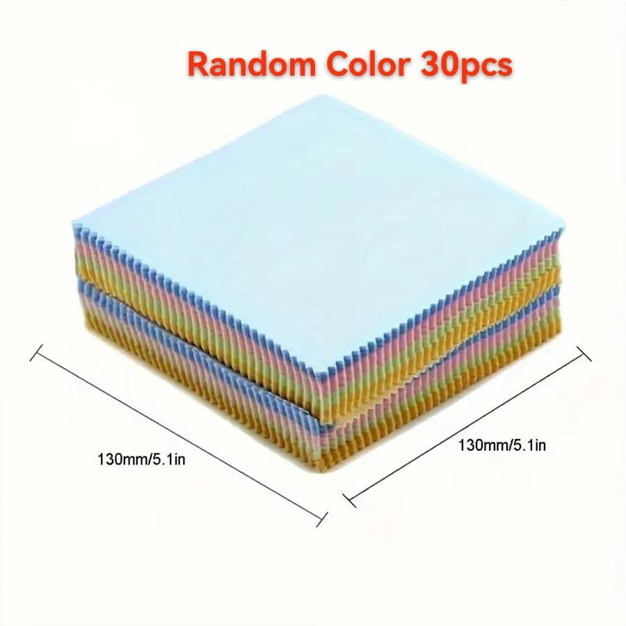 5/10/20/30Pcs Colored Microfiber Square Wipe Cloth For Eyewear Accessories 13cm