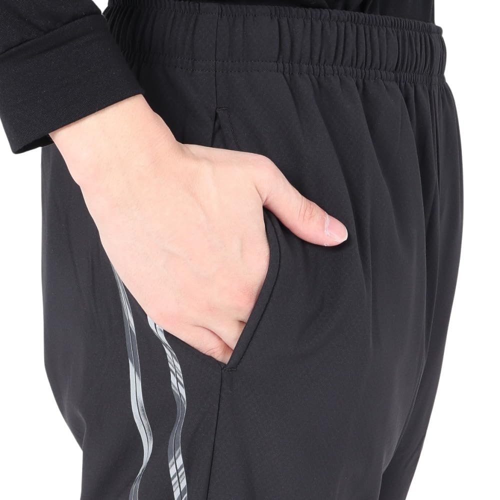 Mizuno Tech Shield Training XL Pants, Windproof, Stretch, Water-Repellent, MC-LINE 32MDA653, Black/Black,