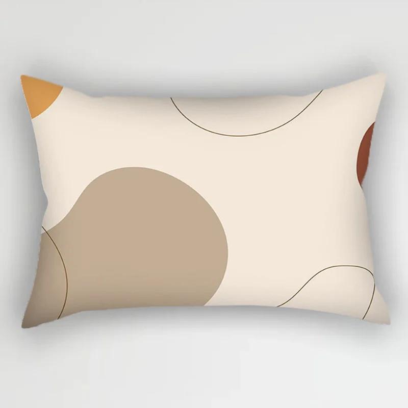 30x50cm 40x60cm 50x70cmGeometric Pillowcase Home Decor Cushion Cover Abstract Leaves Plant Patchwork Rainbow Polyester