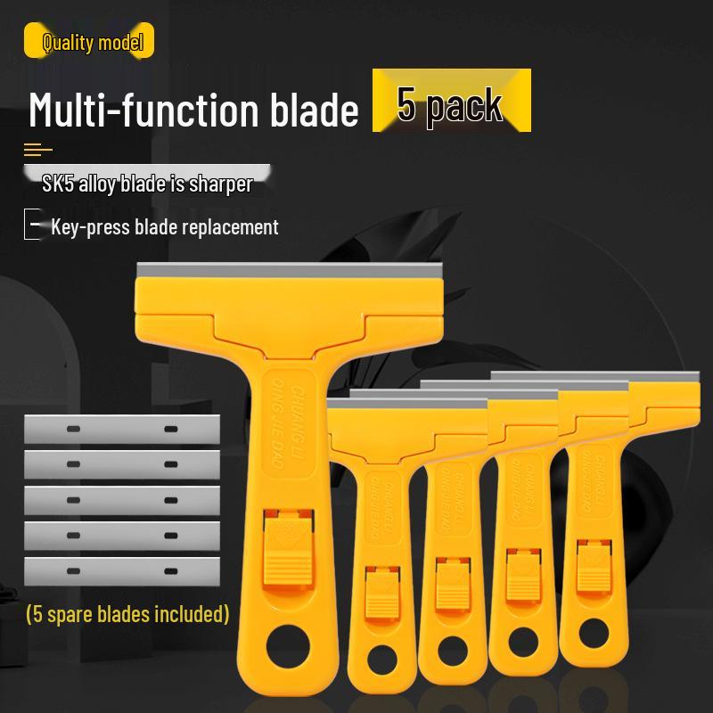 Multi-Purpose Cleaning & Scraping Tool for Adhesive Removal and Caulk, Wall, and Floor Cleaning.