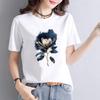 ATrendy Fashionable New Women's Commuter Instagram Summer Printed Base Layer T-shirt Short-sleeved Round Neck  polyester fabric