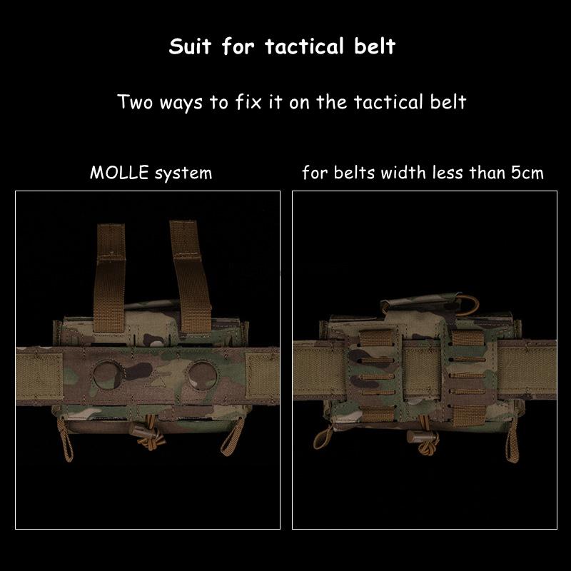 Outdoor Hunting Compact Trauma Pouch Ambidextrous Rapid Deployment Tactical Medical First Aid Bag EDC Molle Pouch