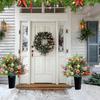 Lighted Artificial Christmas Urn Filler Battery Powered Pre-lit Xmas Pine Trees with LED Lights And Tripod Stake Holiday Planter Filler
