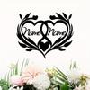 Metal Wall Art Decor, Personalized Garden Sign, Custom Family Name Heart, Rustic Home Gift, Outdoor Metal Ornament