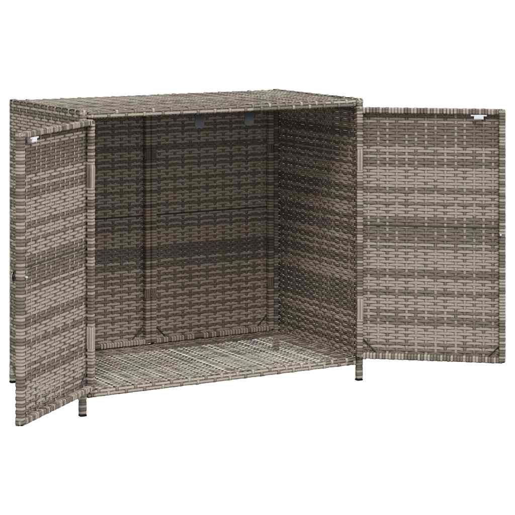 vidaXL Gartenschrank Grau 83x45x76 Cm Poly Rattan