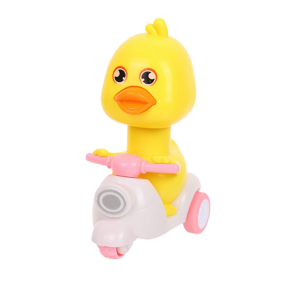 Free Shipping: Push-Type Yellow Duck Toy Car for Kids - Inertia Motorcycle Gift for Kindergarten