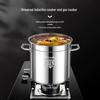 Xiyi 304 Stainless Steel Commercial Soup & Brine Pot with Lid, 35cm