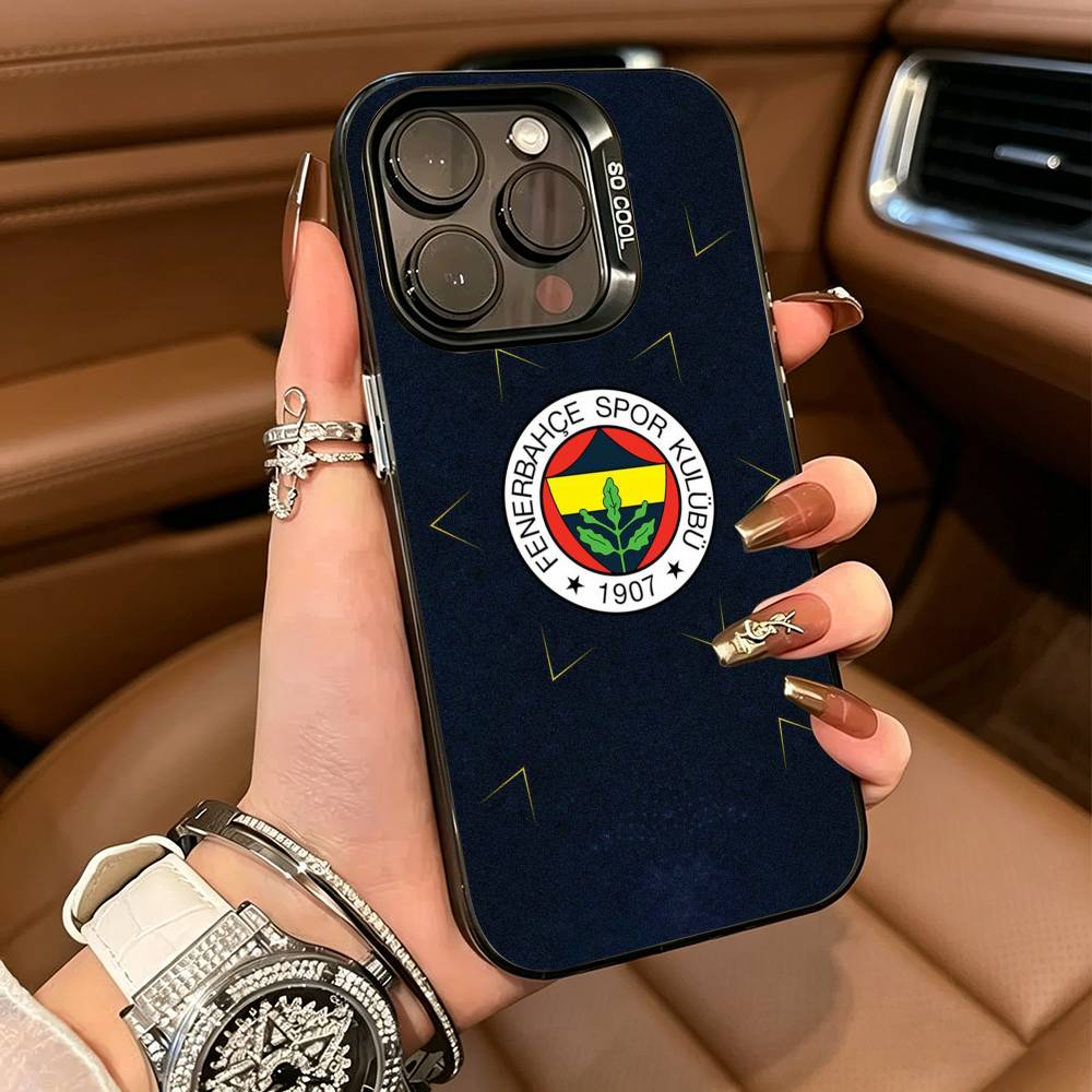 1907-Turkey F-Fenerbahce For iPhone 17 16 15 14 13 12 11 Pro Max XS 17 Air Silicone Colored Silver Bumper Cover iPhone11ProMax