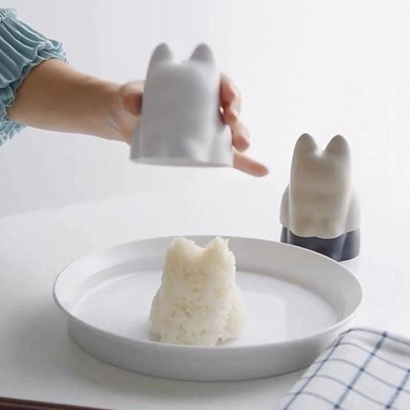Rice Ball Mold Cat Rice Shaper Sushi Maker Mold Non-Stick Food-Grade Kitchen Gadgets Cake Decorating Tools Baking Supplies For