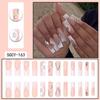 Long Press-On Nails With Adhesive Tabs Full Cover Fake Women INS Style Acrylic Nail Tips Reusable Wearable Art
