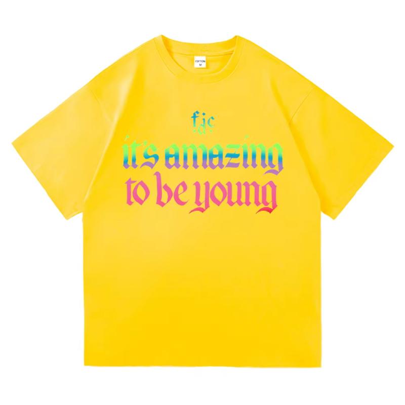 

Фонтейнс, округ Колумбия. Это Удивительно Быть Молодым Футболка Мода Мужская/Женская Эстетичная Футболка с Принтом Букв Высококачественные Хлопковые Футболки 3XL