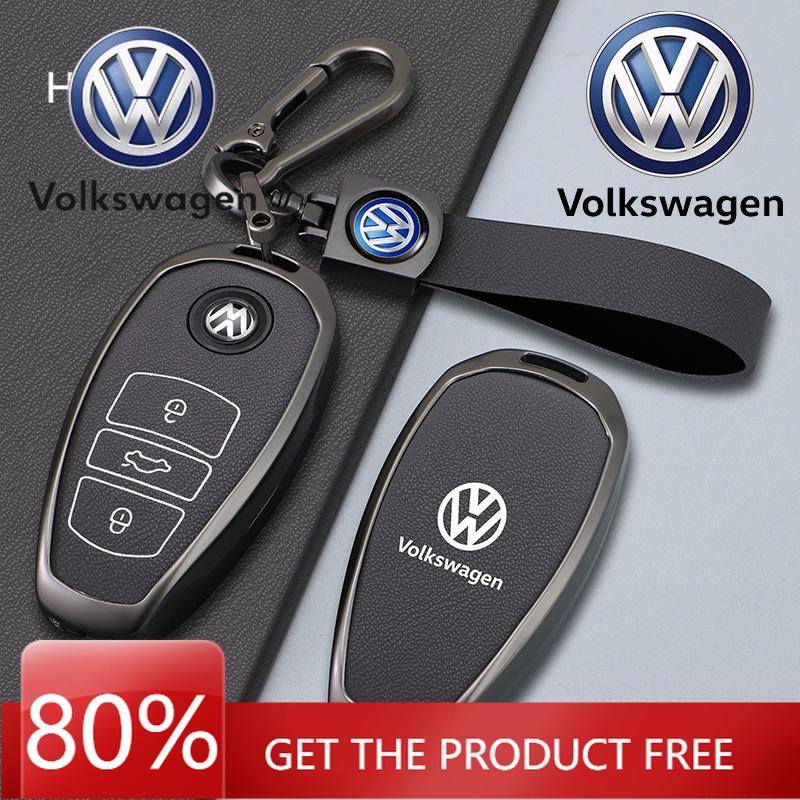 Per VOLKSWAGEN Lega di Zinco Pelle Custodia Protettiva Portachiavi Smart per Auto Guscio Porta Chiavi per VW Touareg L2032 Portachiavi Keyless