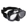 Set de máscara de buceo para miopía con soporte para cámara, lente templada, gafas de buceo y natación, banda elástica ajustable, caja de regalo