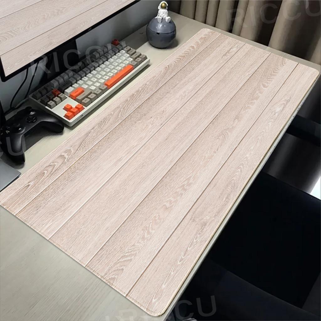 Large Mouse Pad Gaming Accessory XXL Wood Grain Texture Deskmat Non-Slip Base Computer Extended Mousepad Keyboard Laptop Micepad