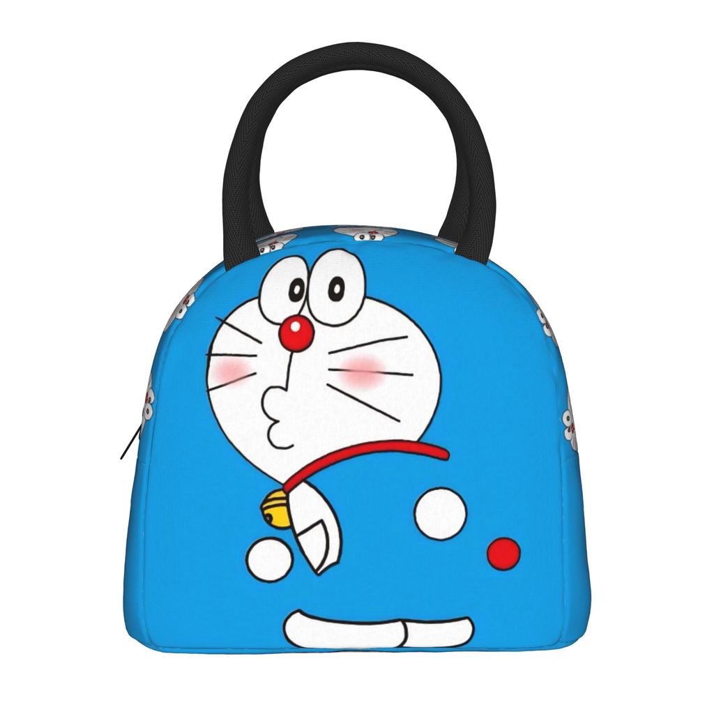 Cute Doraemon Insulated Lunch Bags Portable Lunch Container Thermal Bag Tote Lunch Box Beach Outdoor Men Women